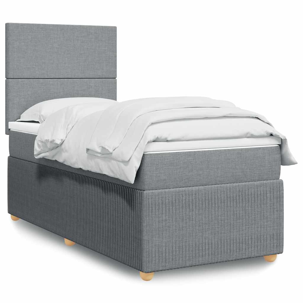 Lit Boxspring Avec Matelas Tissu