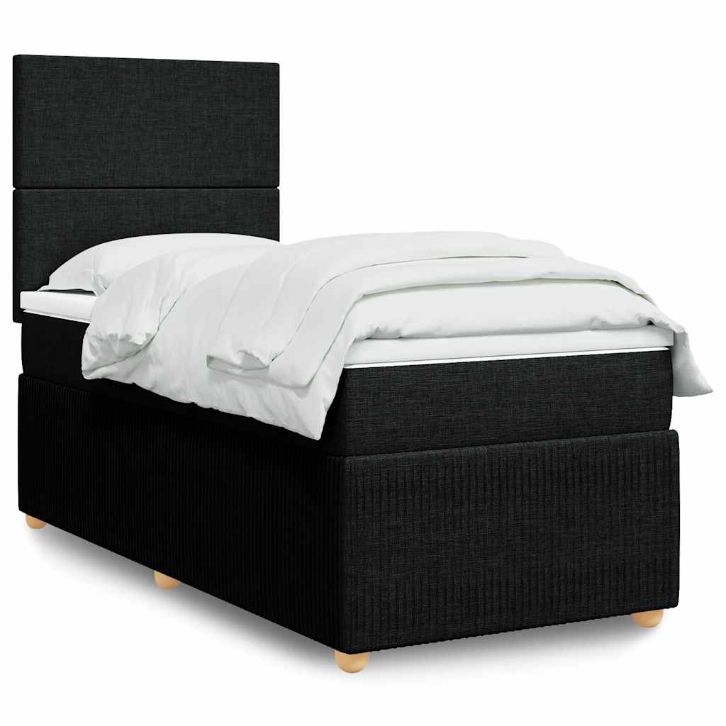 Lit Boxspring Avec Matelas Tissu