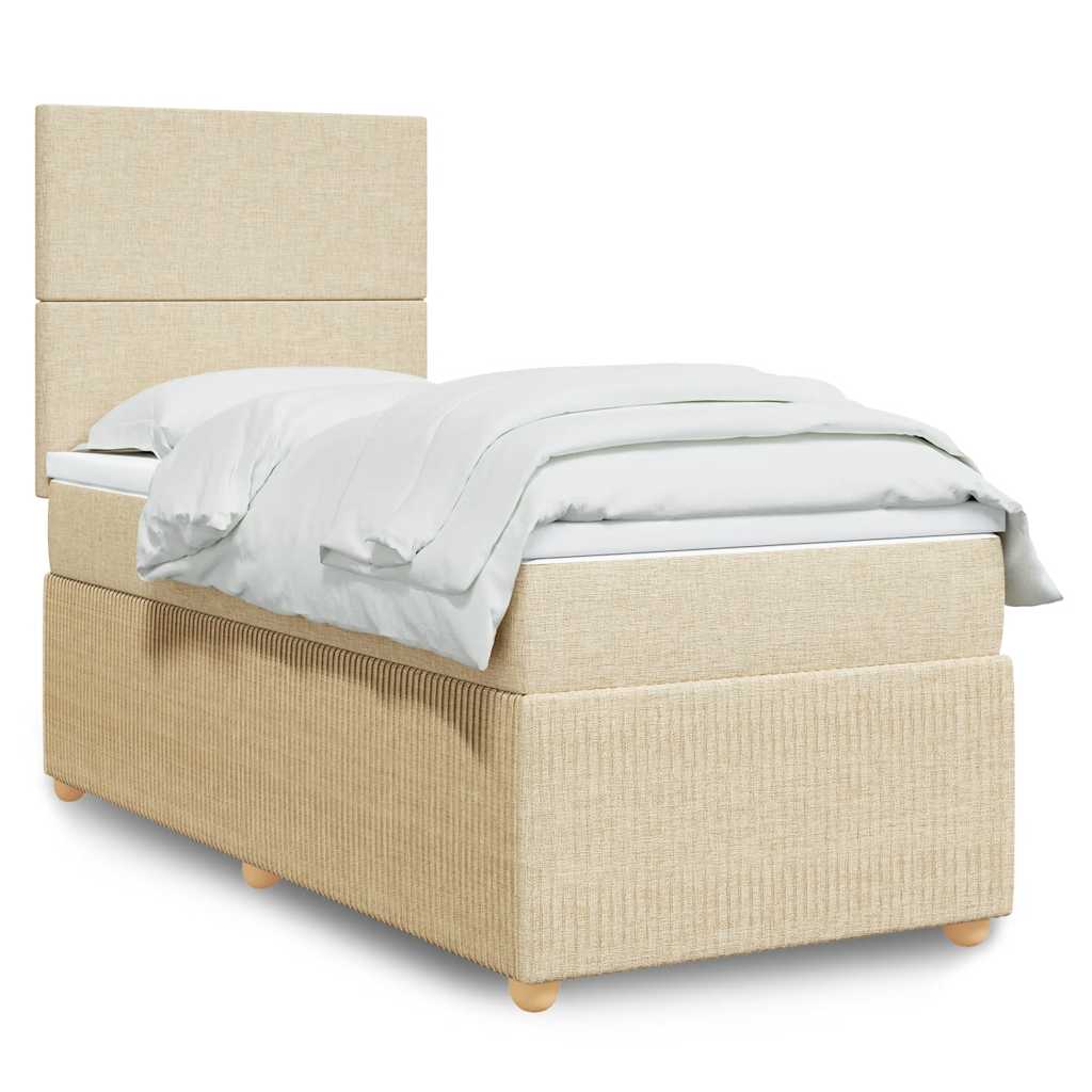 Lit Boxspring Avec Matelas Tissu