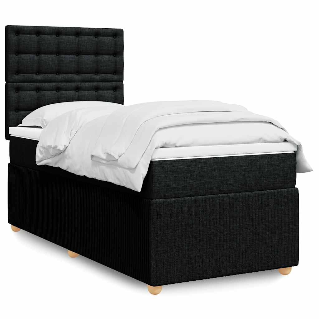 Lit Boxspring Avec Matelas Tissu
