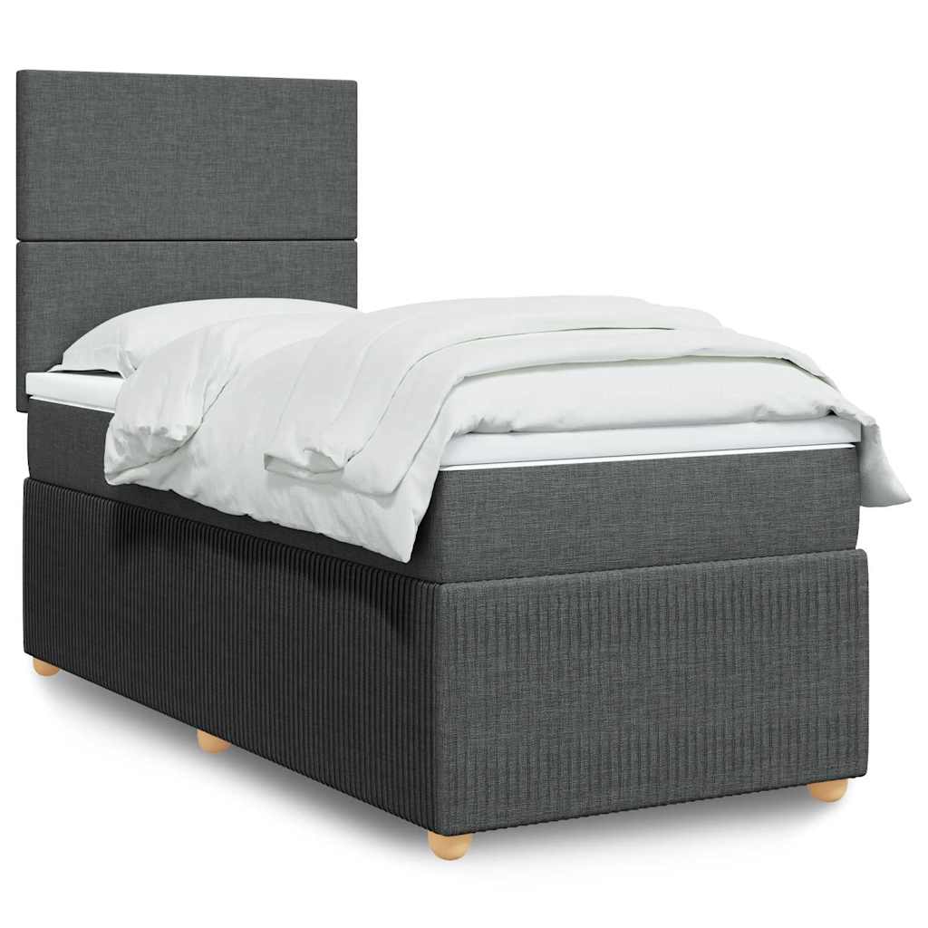 Lit Boxspring Avec Matelas Tissu