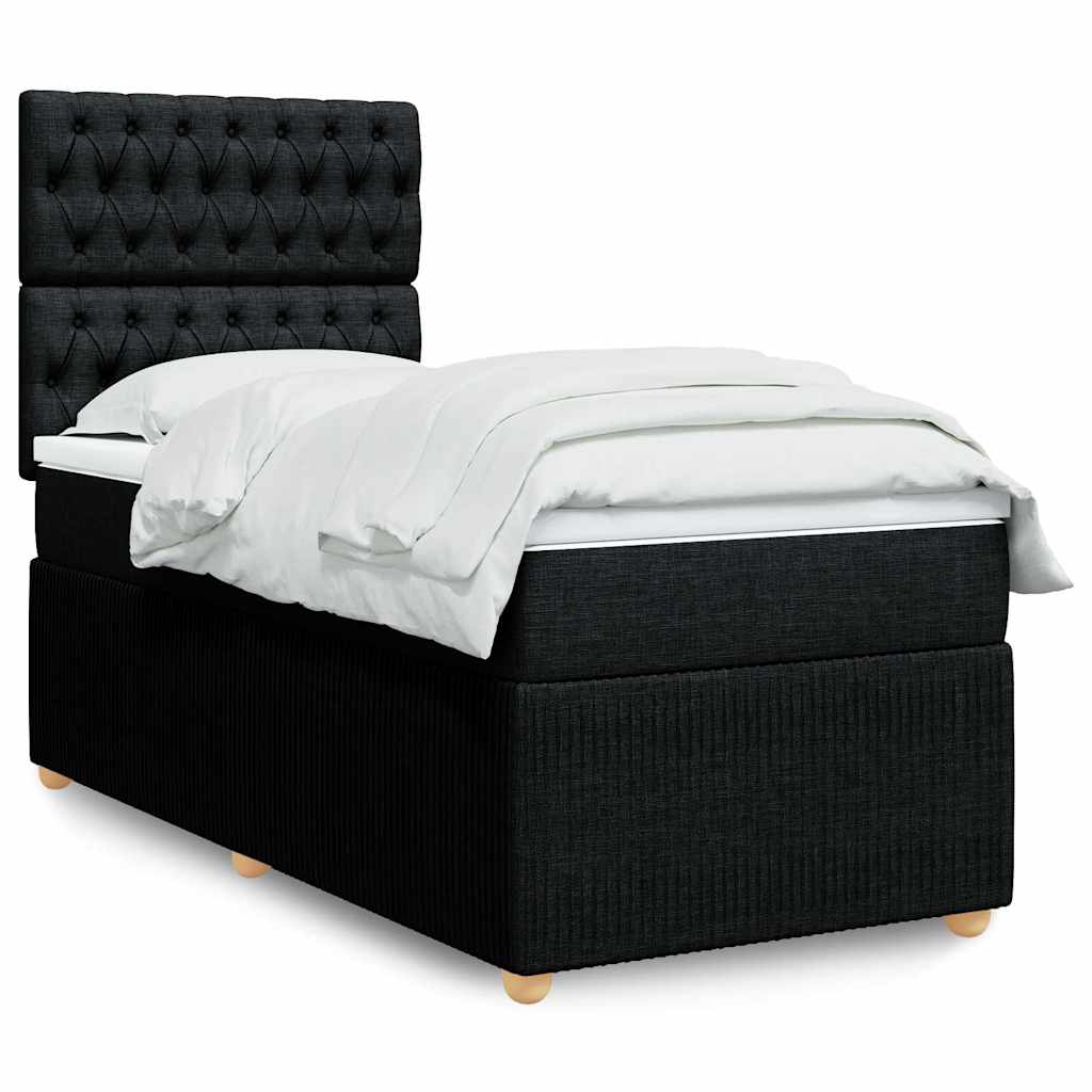 Lit Boxspring Avec Matelas Tissu