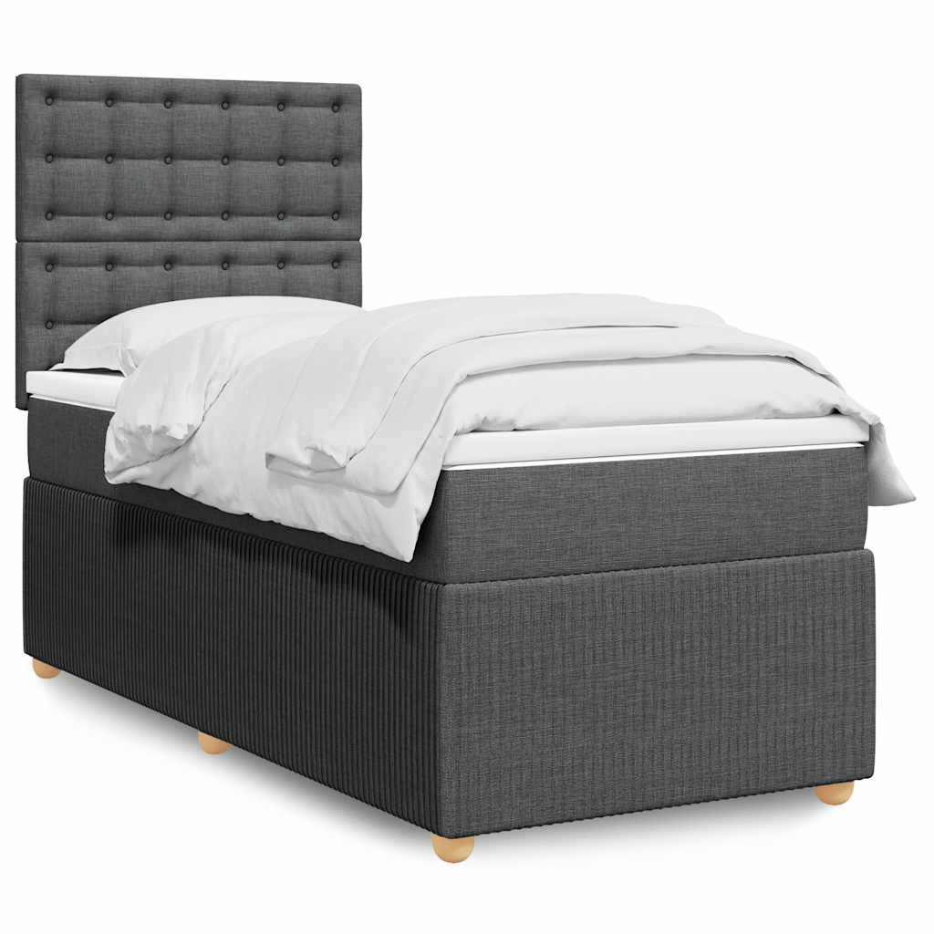 Lit Boxspring Avec Matelas Tissu