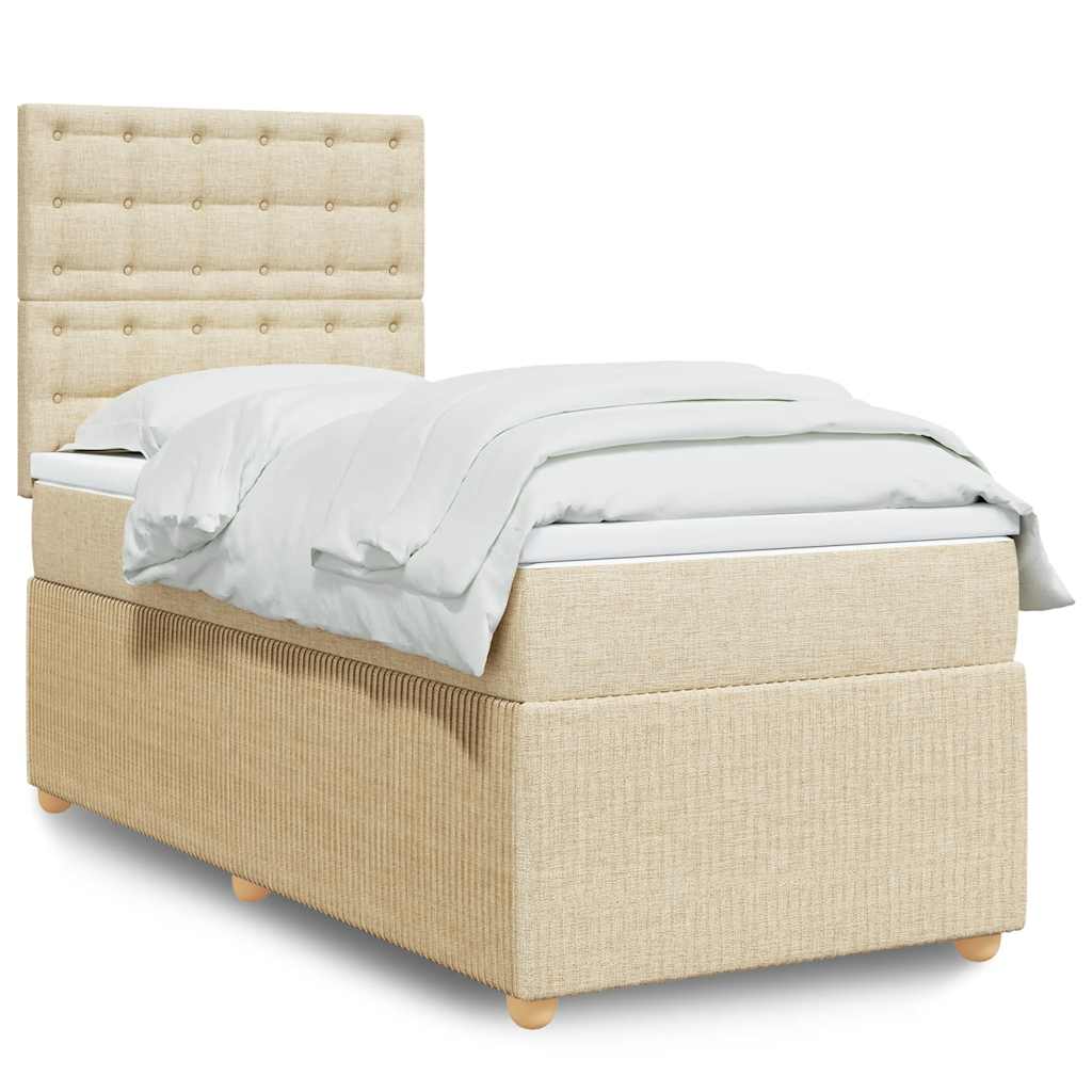Lit Boxspring Avec Matelas Tissu