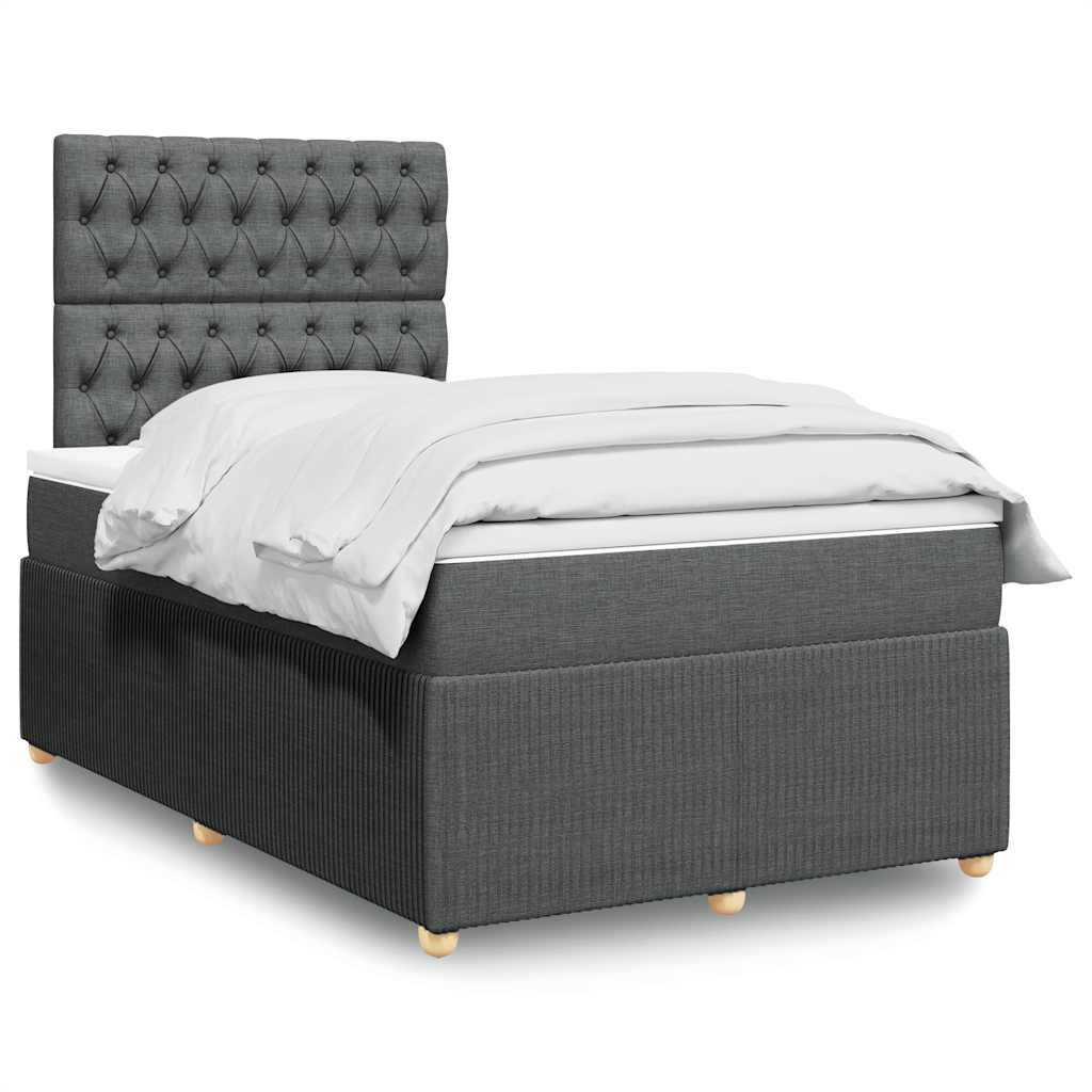 Lit Boxspring Avec Matelas Tissu