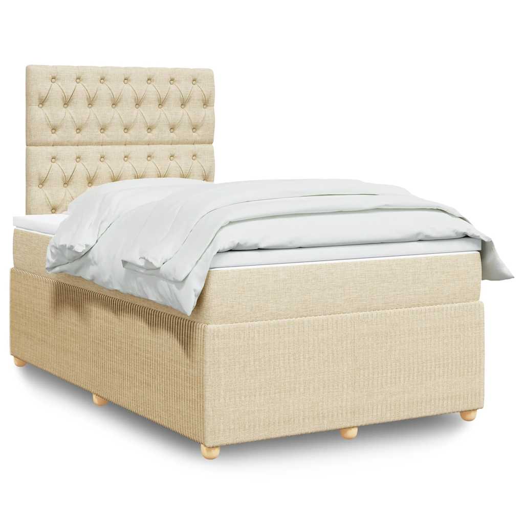 Lit Boxspring Avec Matelas Tissu