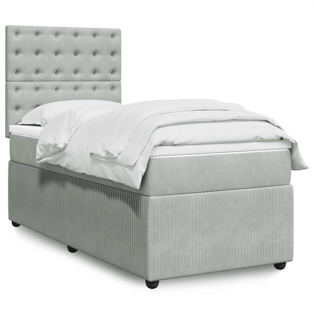 Lit Boxspring Avec Matelas Velours