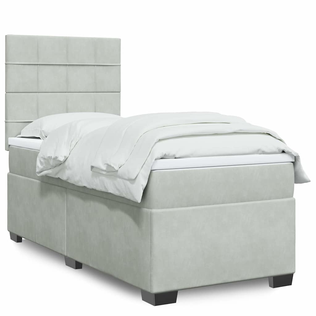 Lit Boxspring Avec Matelas Velours