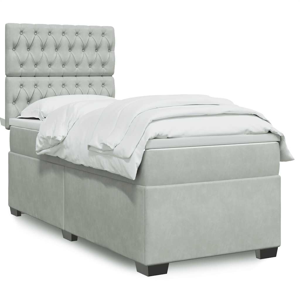 Lit Boxspring Avec Matelas Velours