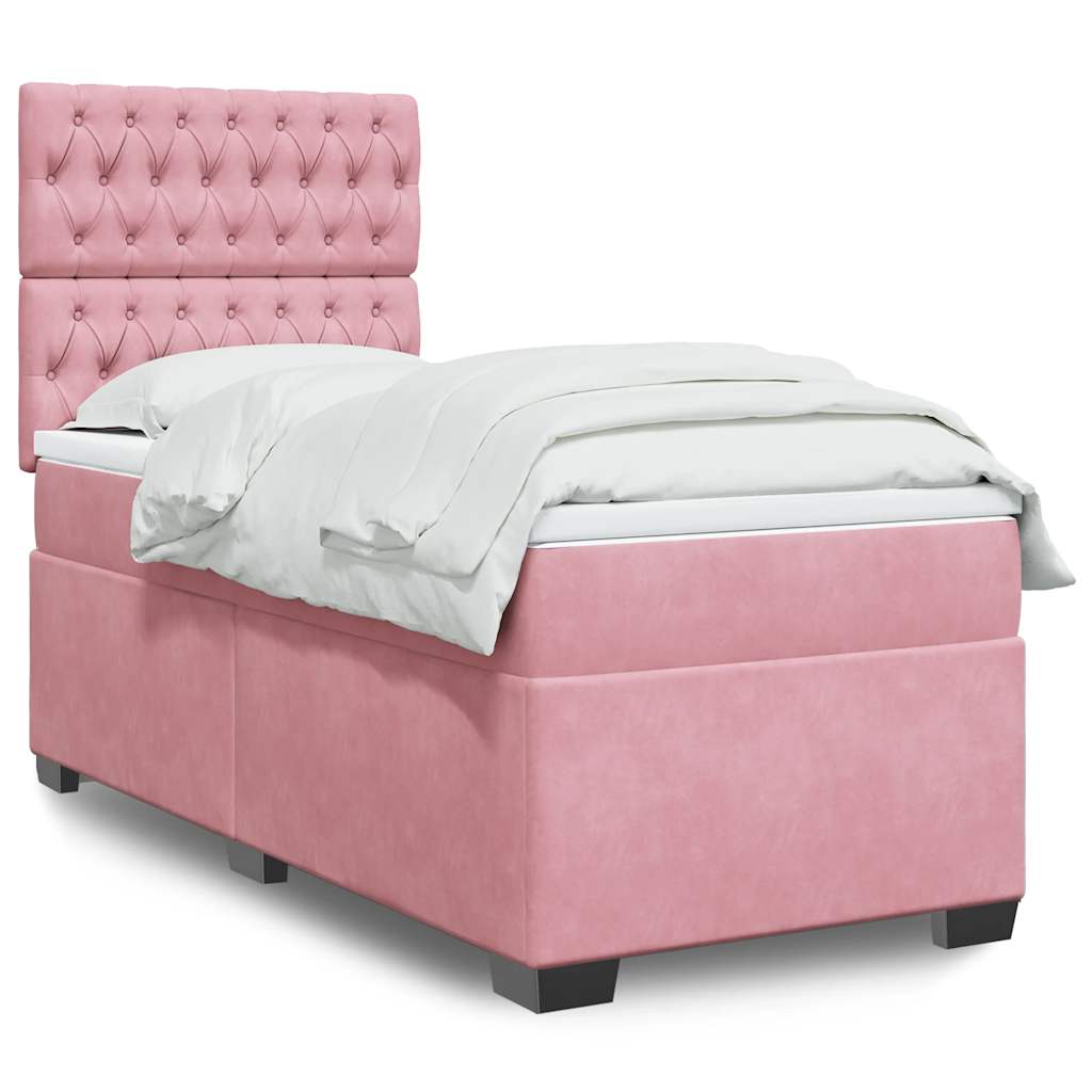 Lit Boxspring Avec Matelas Velours