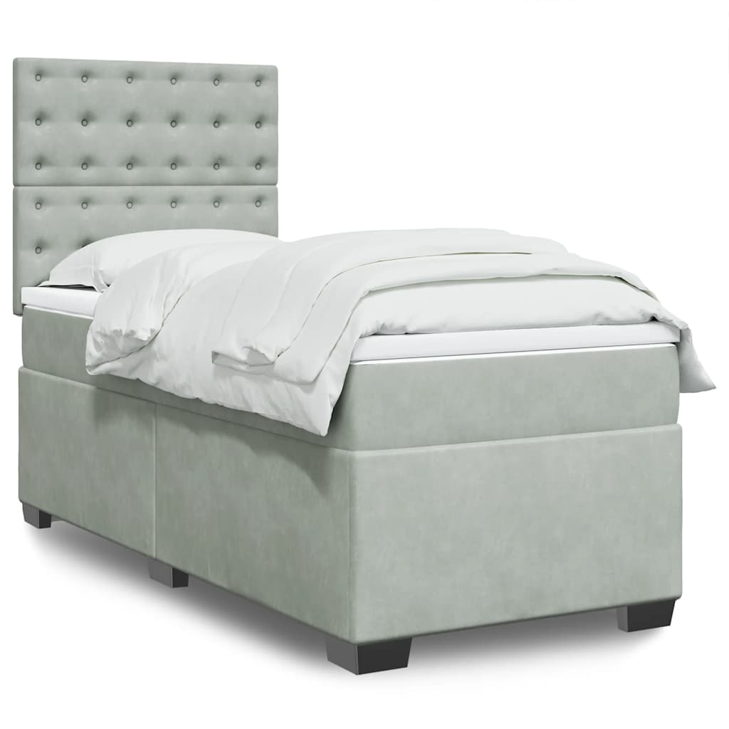 Lit Boxspring Avec Matelas Velours