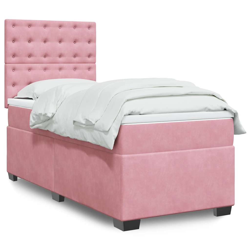 Lit Boxspring Avec Matelas Velours