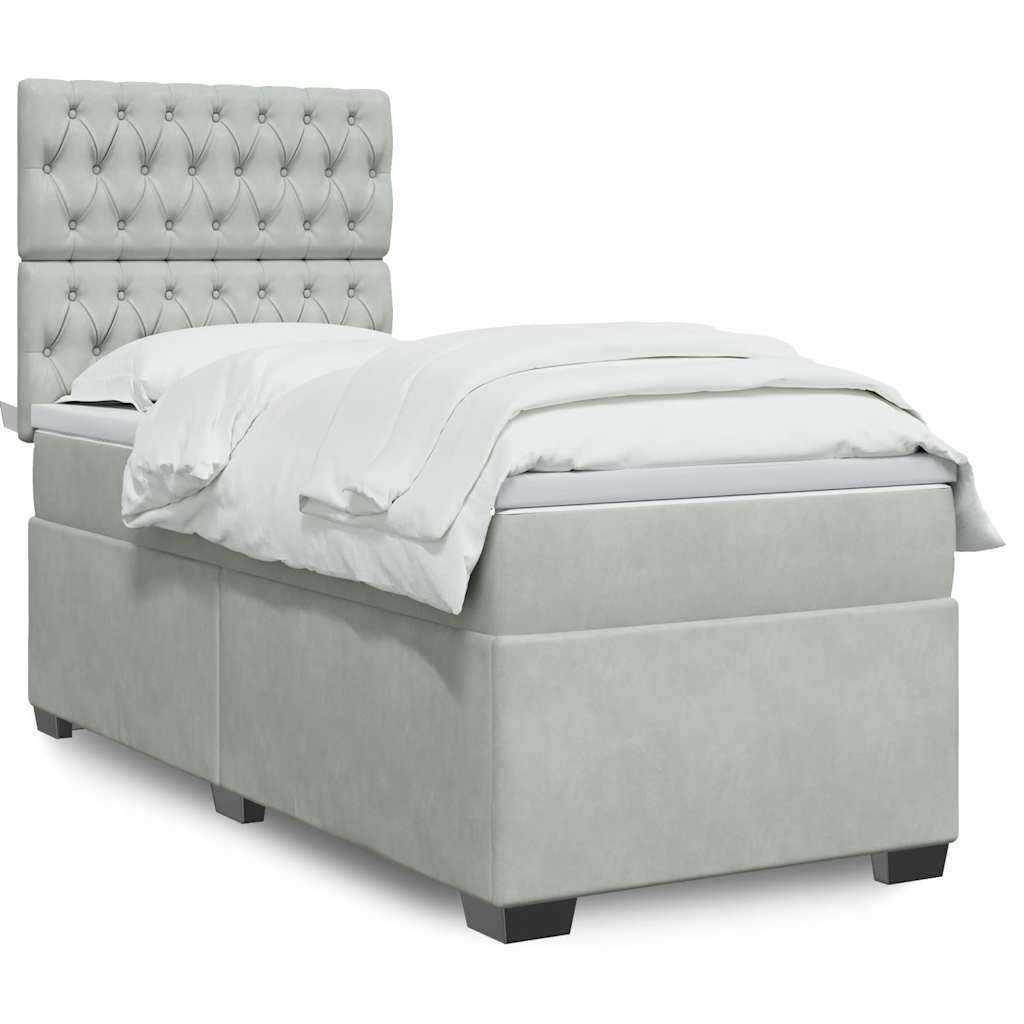 Lit Boxspring Avec Matelas Velours