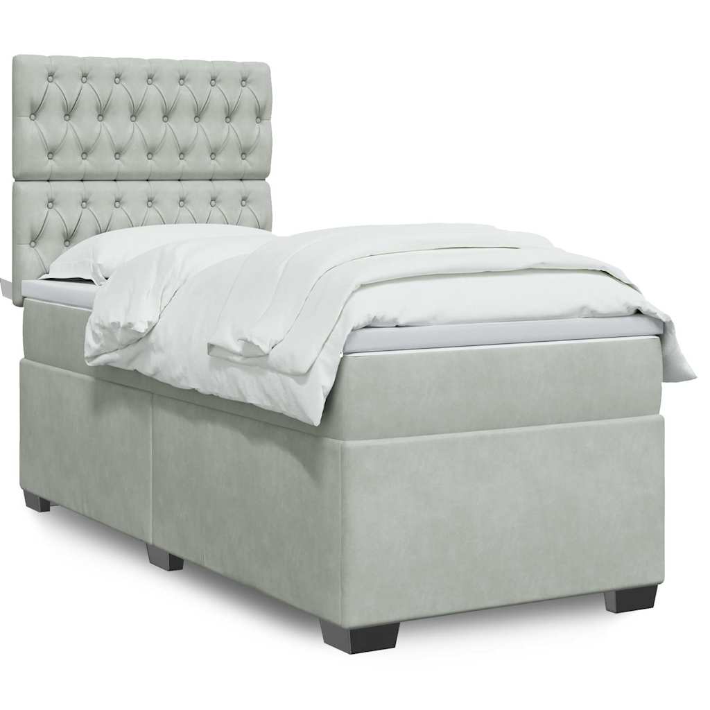 Lit Boxspring Avec Matelas Velours
