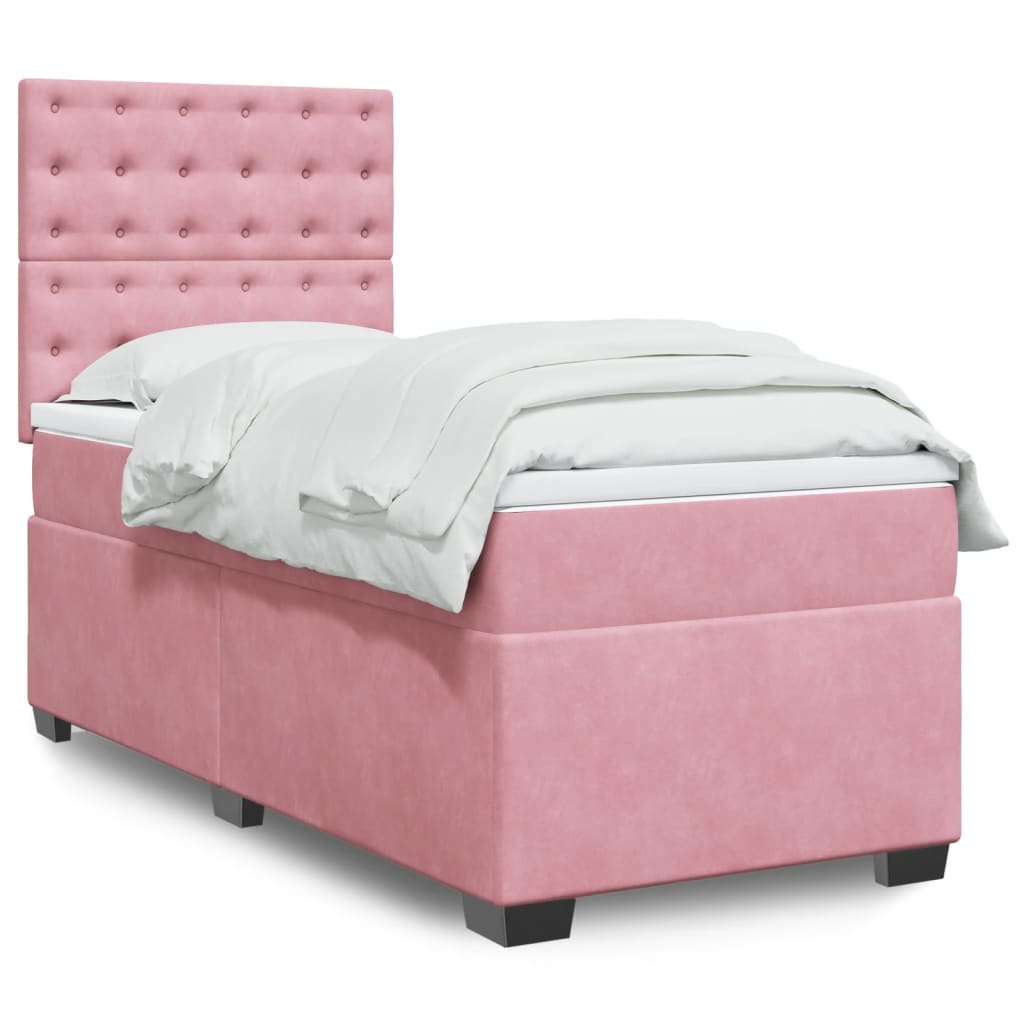 Lit Boxspring Avec Matelas Velours