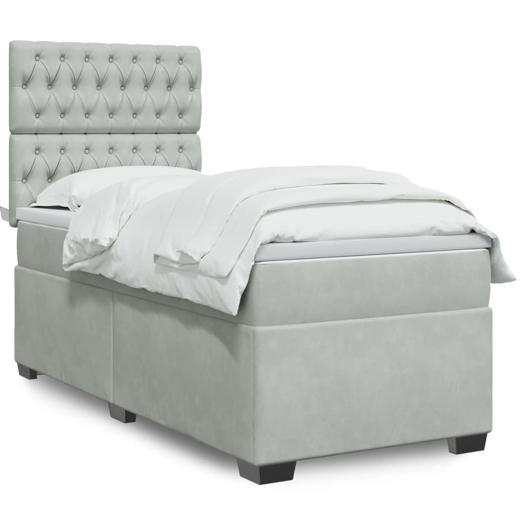 Lit Boxspring Avec Matelas Velours