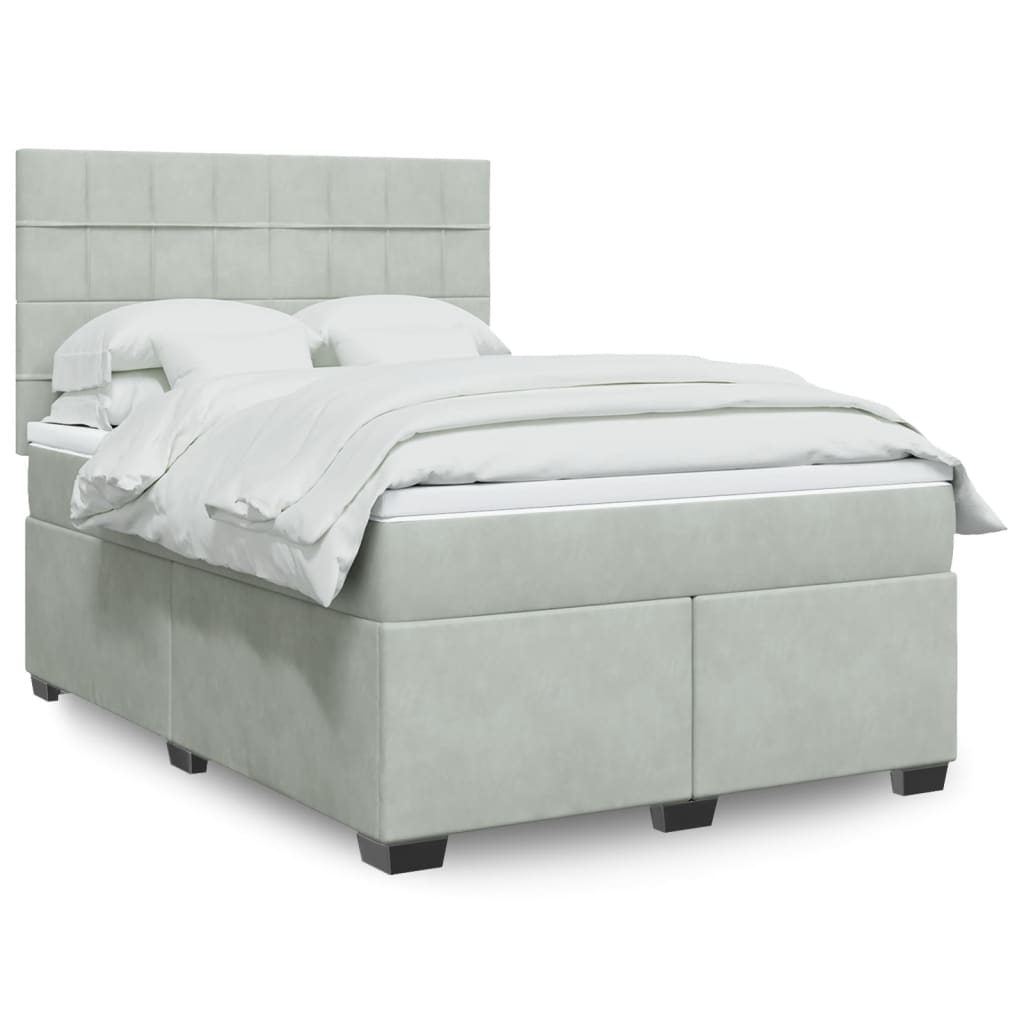 Lit Boxspring Avec Matelas Velours