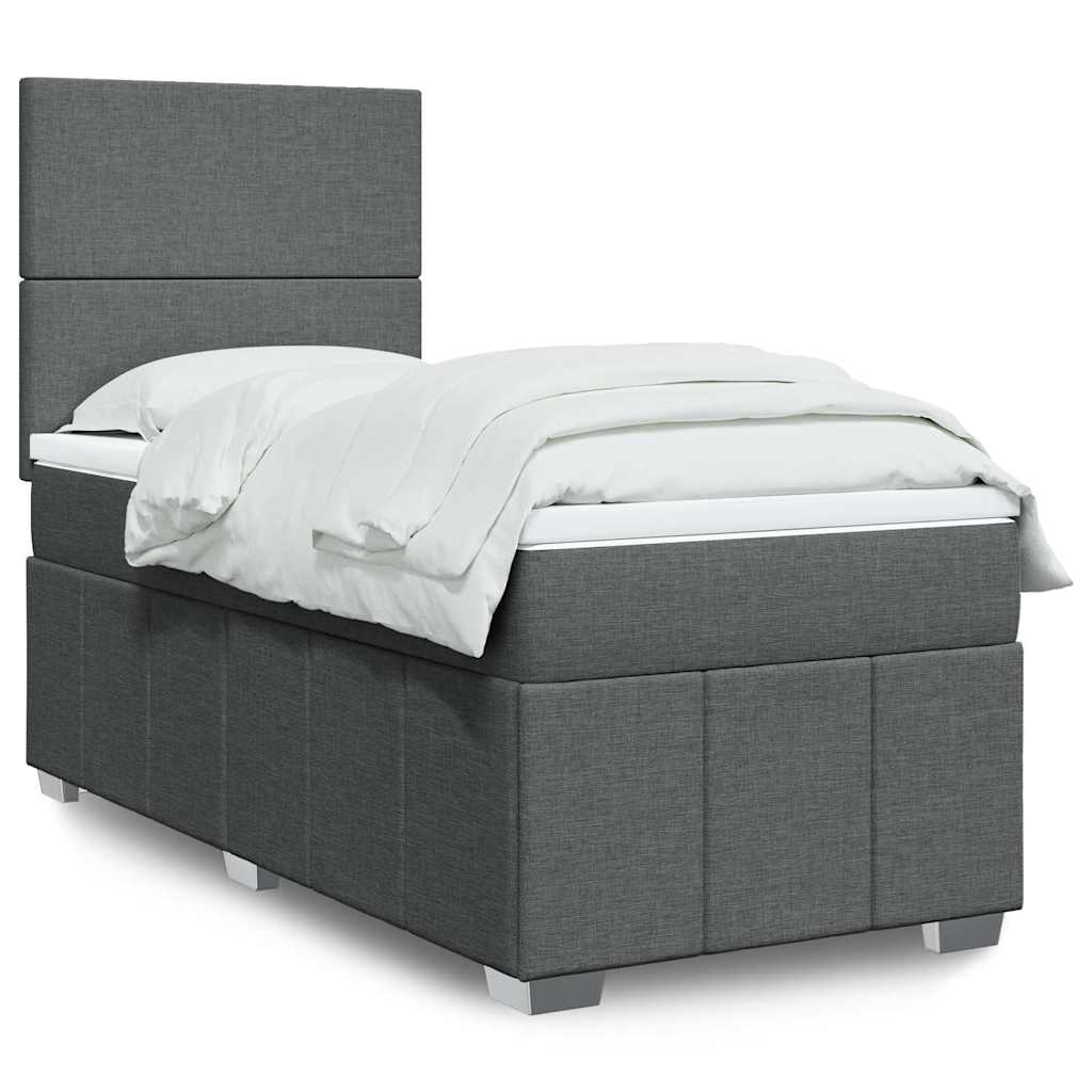 Lit Boxspring Led Avec Matelas Tissu