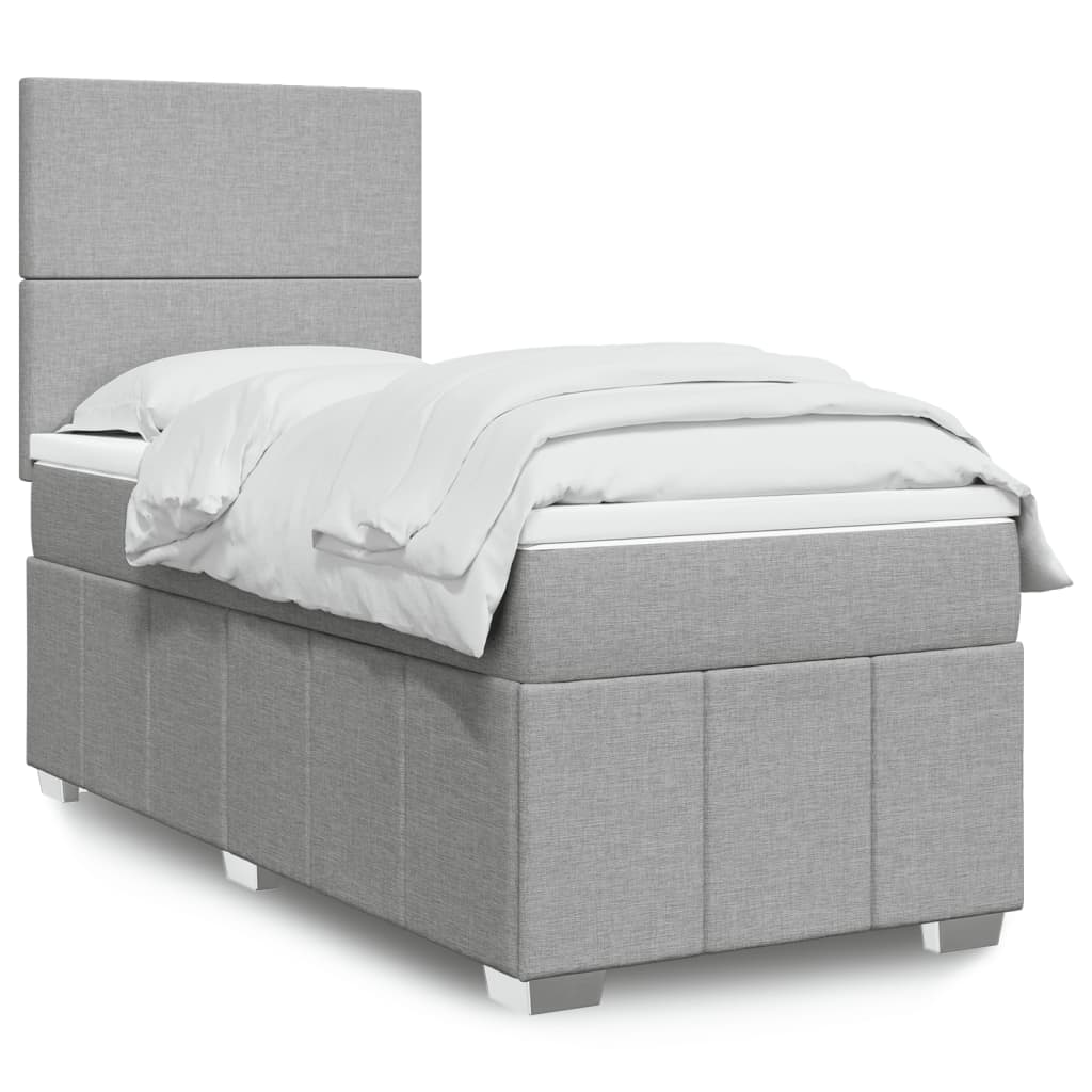 Lit Boxspring Led Avec Matelas Tissu