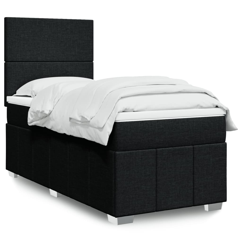Lit Boxspring Led Avec Matelas Tissu