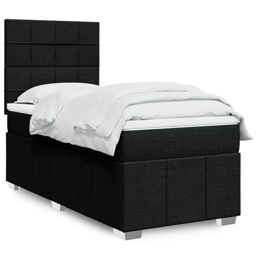 Lit Boxspring Led Avec Matelas Tissu