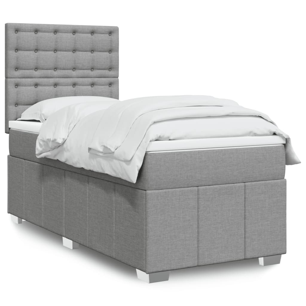 Lit Boxspring Led Avec Matelas Tissu