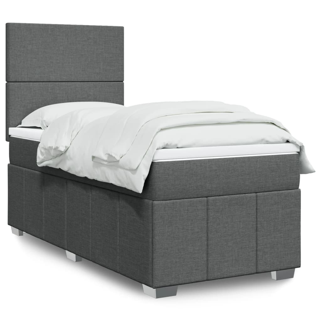 Lit Boxspring Led Avec Matelas Tissu