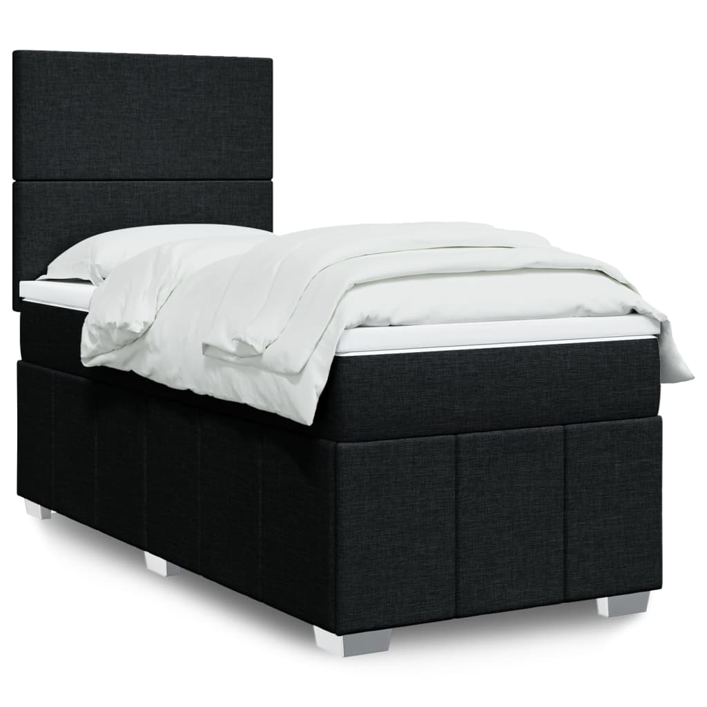 Lit Boxspring Led Avec Matelas Tissu