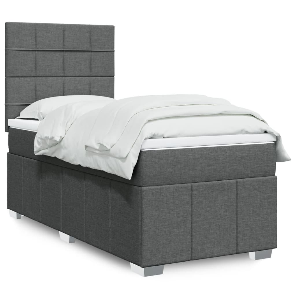Lit Boxspring Led Avec Matelas Tissu