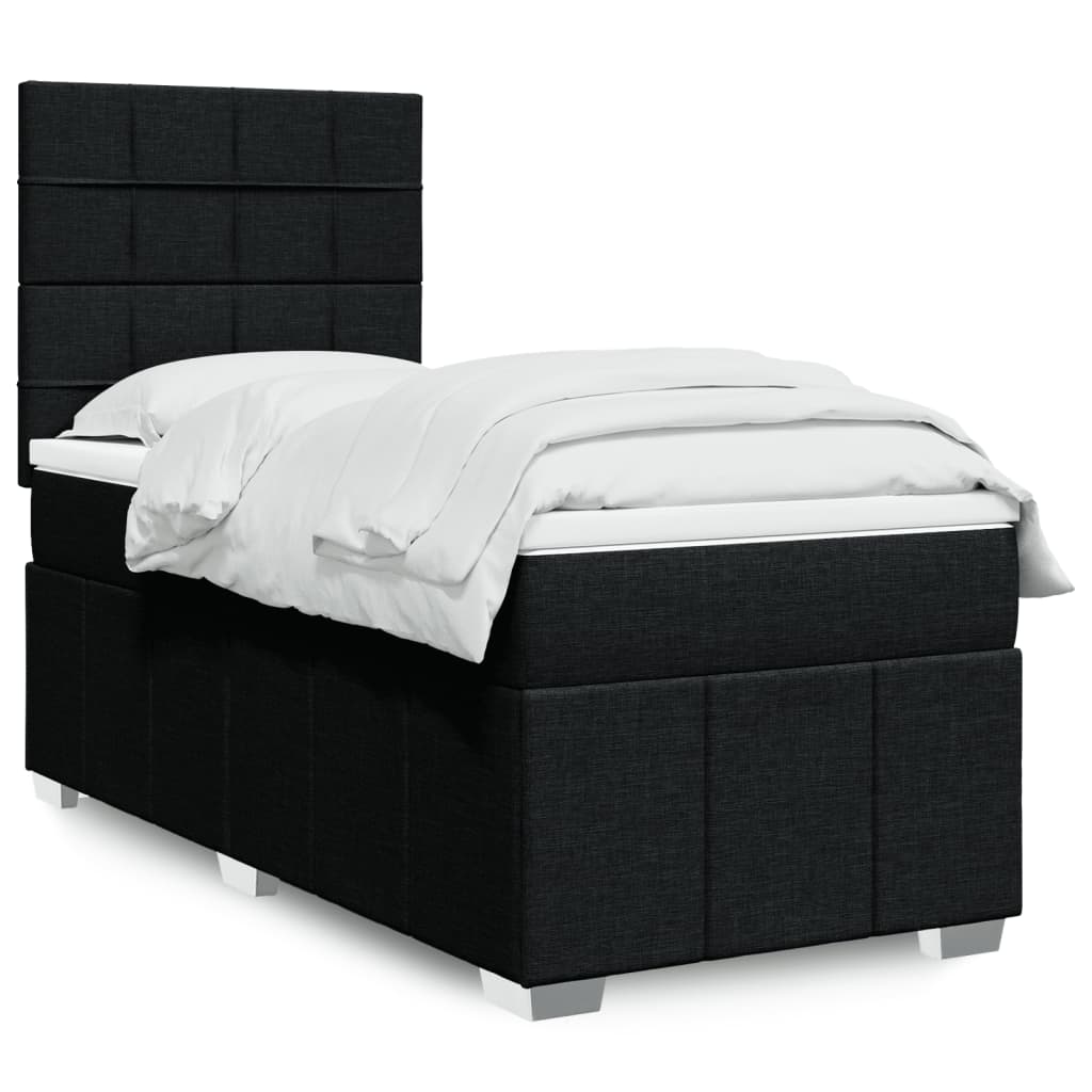 Lit Boxspring Led Avec Matelas Tissu