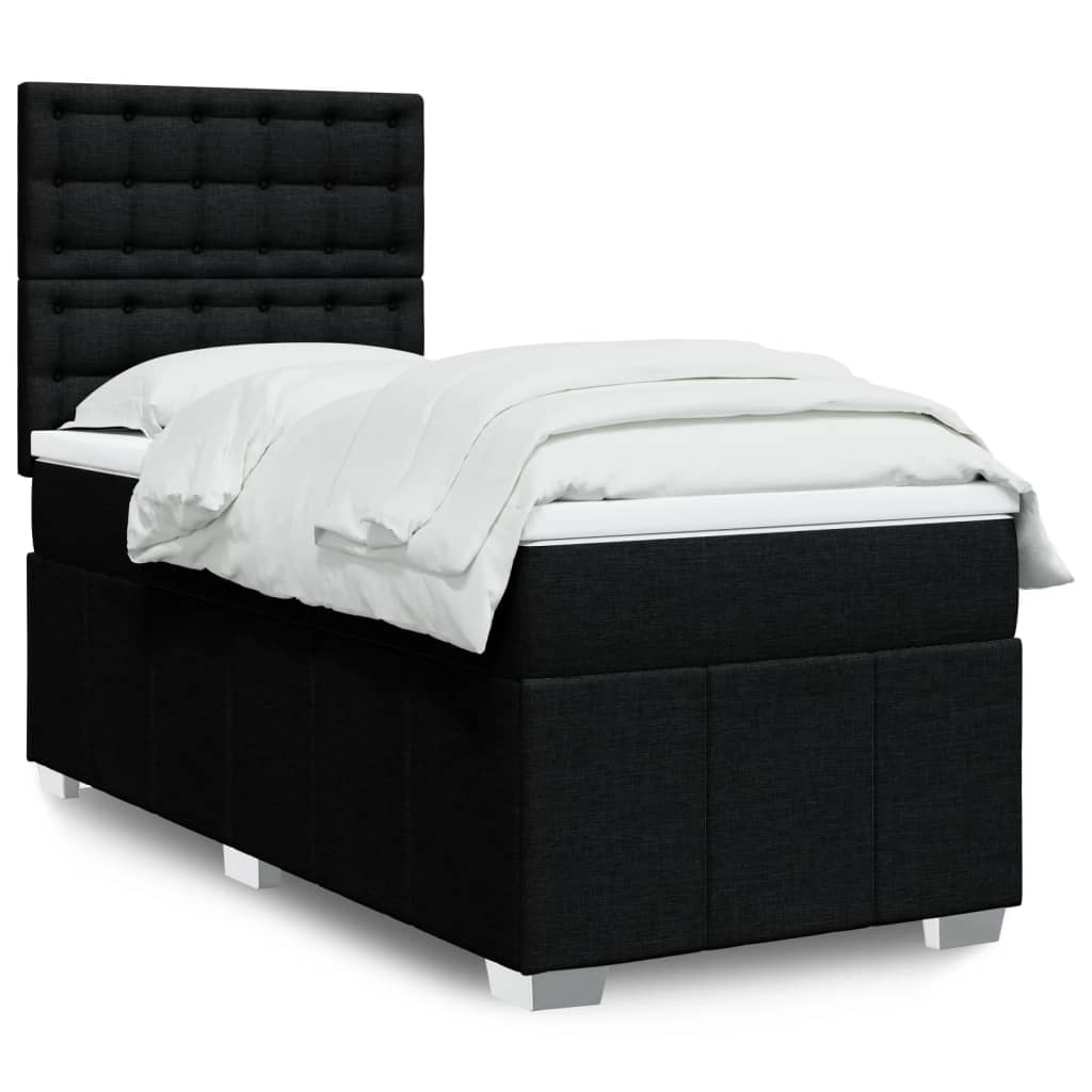 Lit Boxspring Led Avec Matelas Tissu