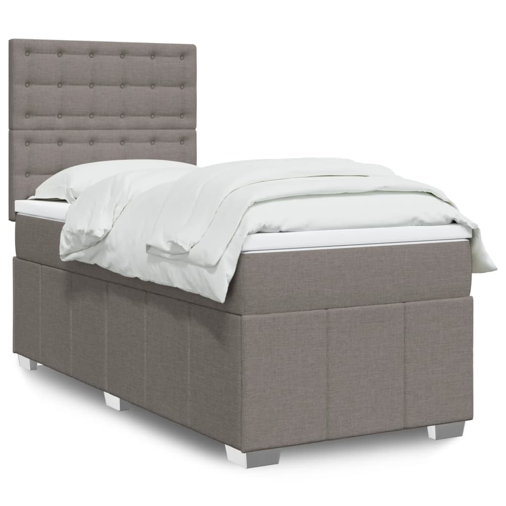 Lit Boxspring Led Avec Matelas Tissu