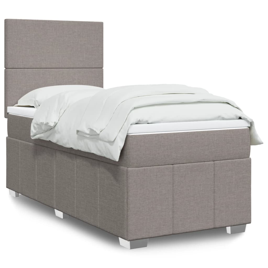Lit Boxspring Led Avec Matelas Tissu