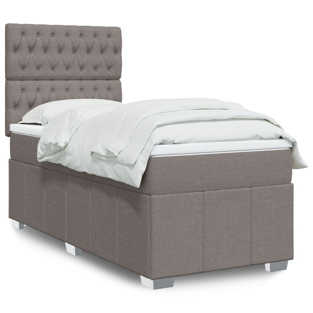 Lit Boxspring Led Avec Matelas Tissu