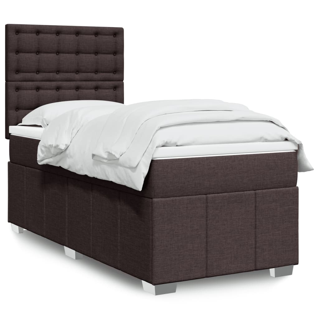 Lit Boxspring Led Avec Matelas Tissu