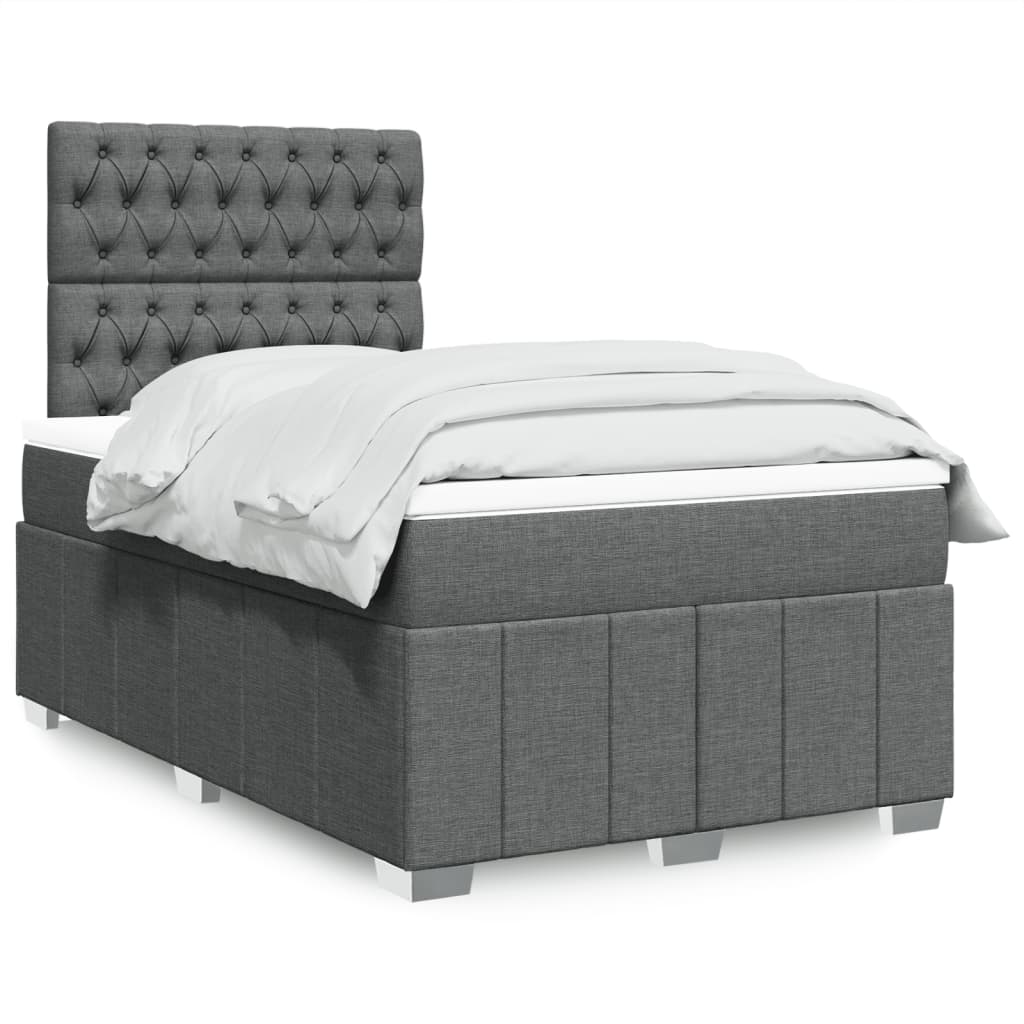 Lit Boxspring Led Avec Matelas Tissu