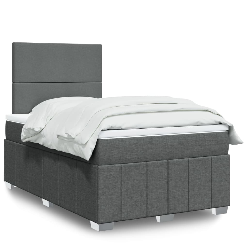 Lit Boxspring Led Avec Matelas Tissu