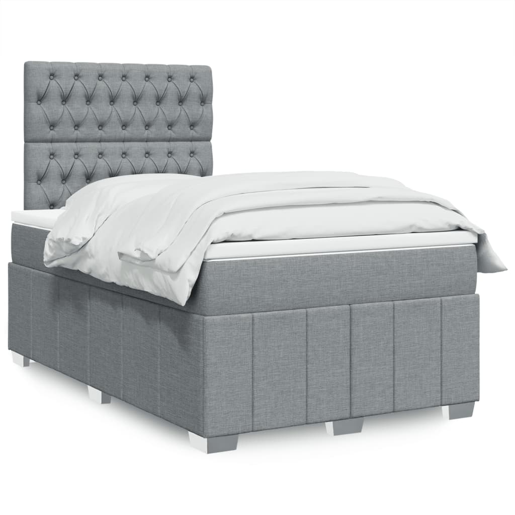Lit Boxspring Led Avec Matelas Tissu