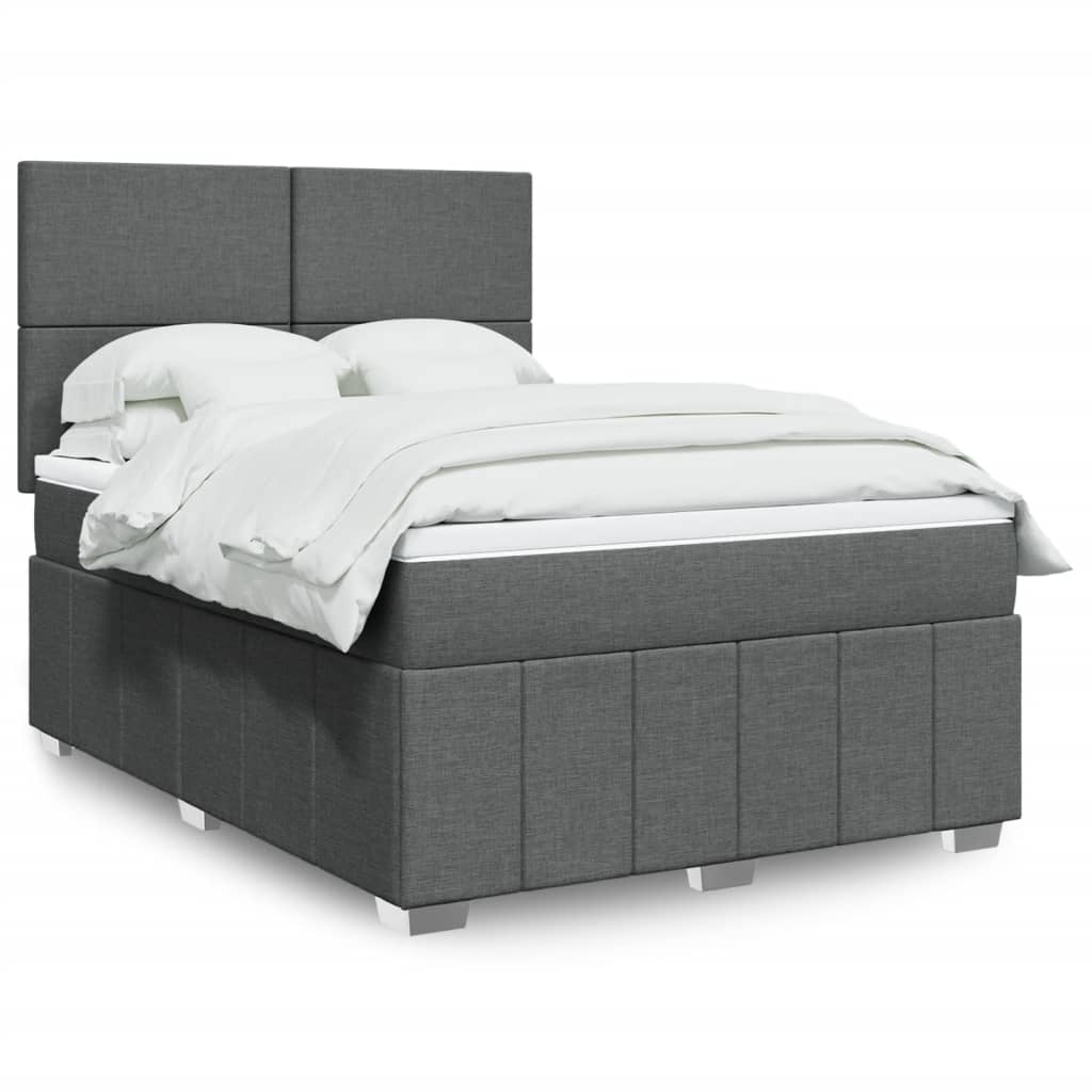 Lit Boxspring Led Avec Matelas Tissu