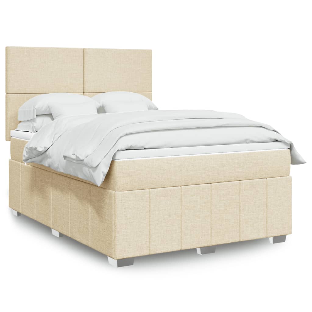 Lit Boxspring Led Avec Matelas Tissu
