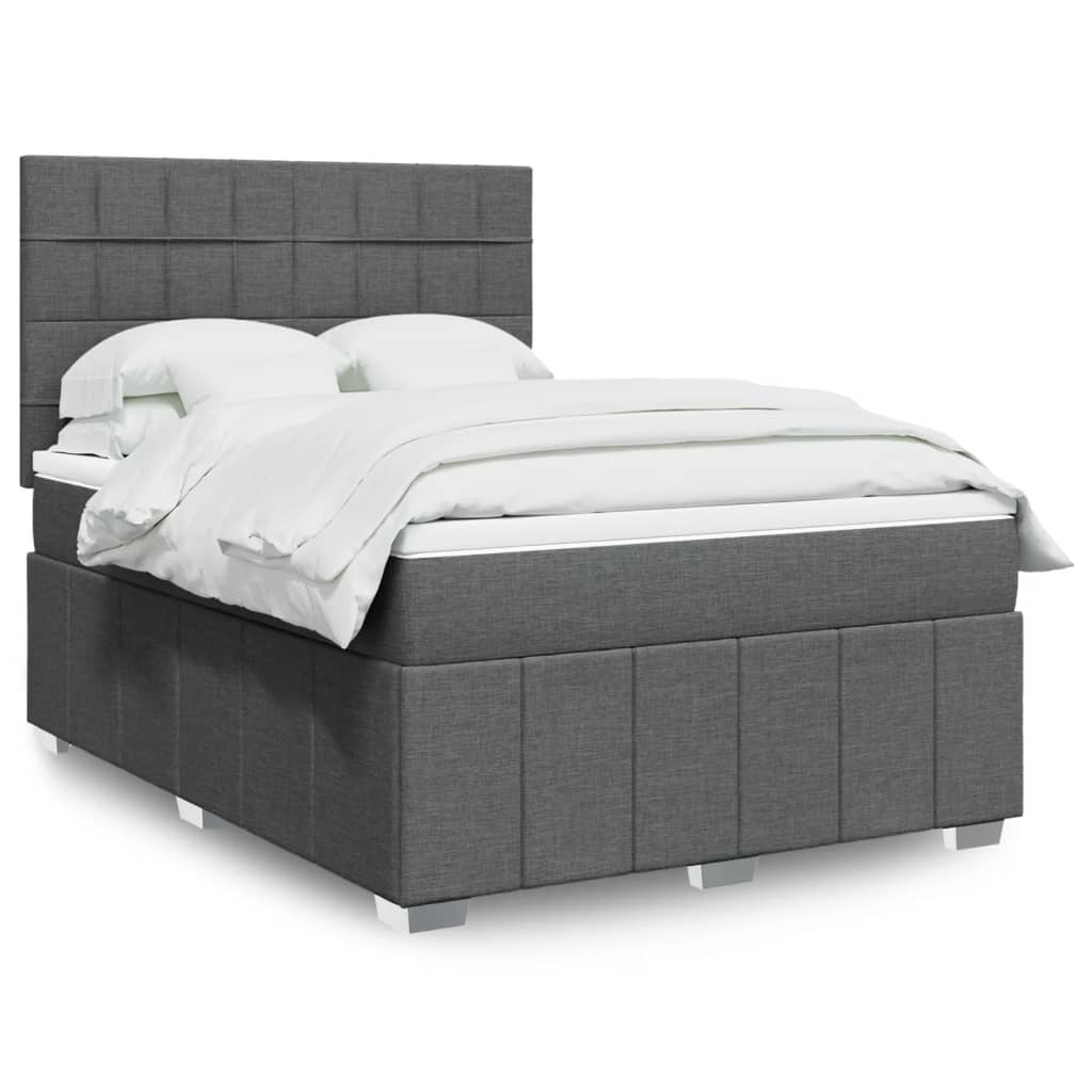 Lit Boxspring Led Avec Matelas Tissu
