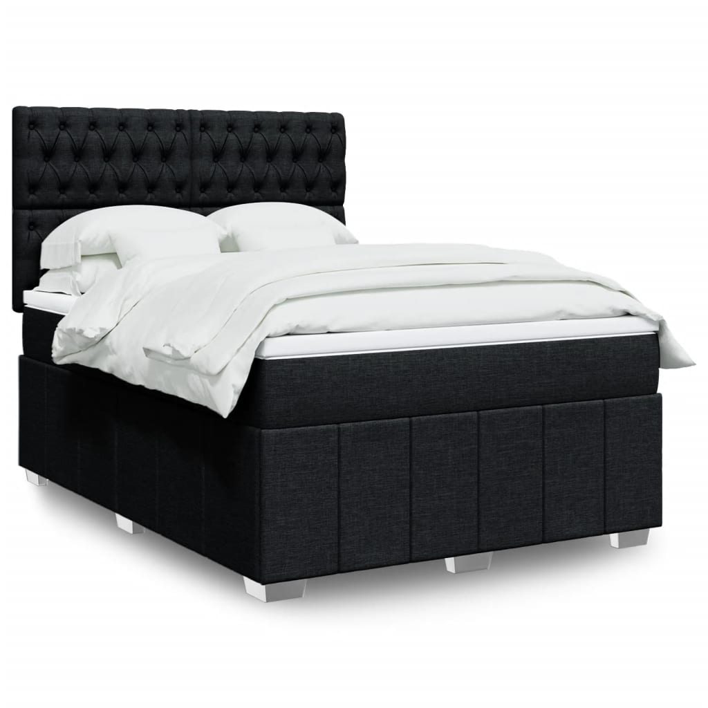 Lit Boxspring Led Avec Matelas Tissu