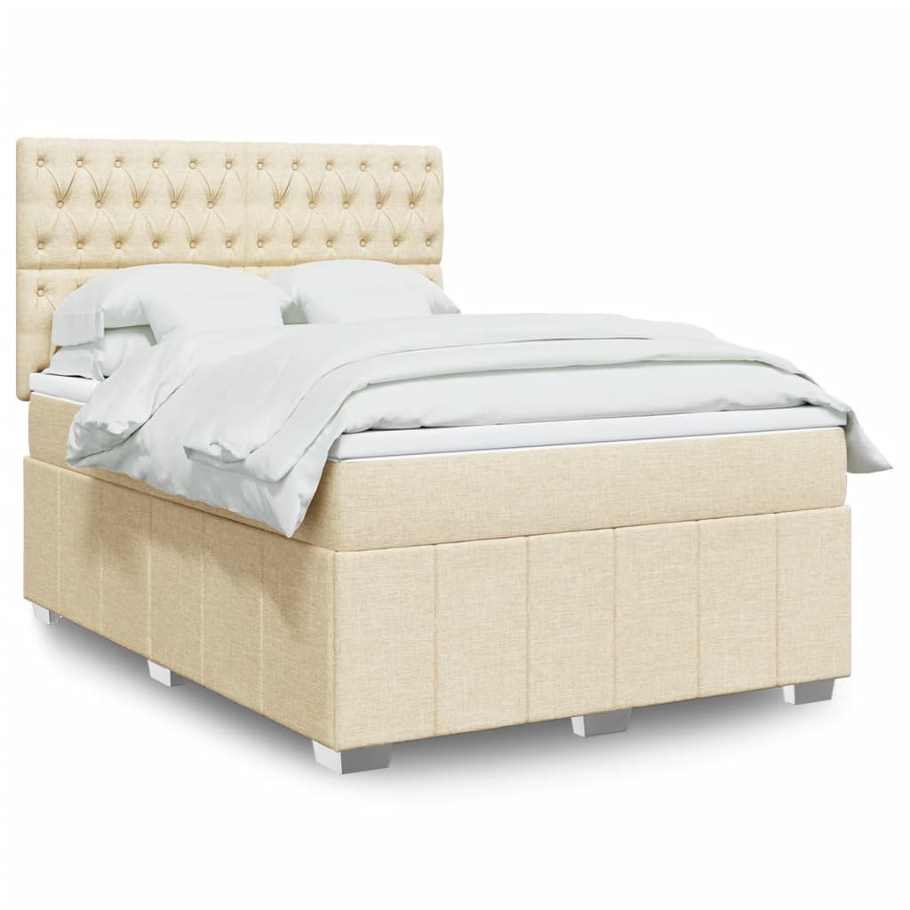 Lit Boxspring Led Avec Matelas Tissu