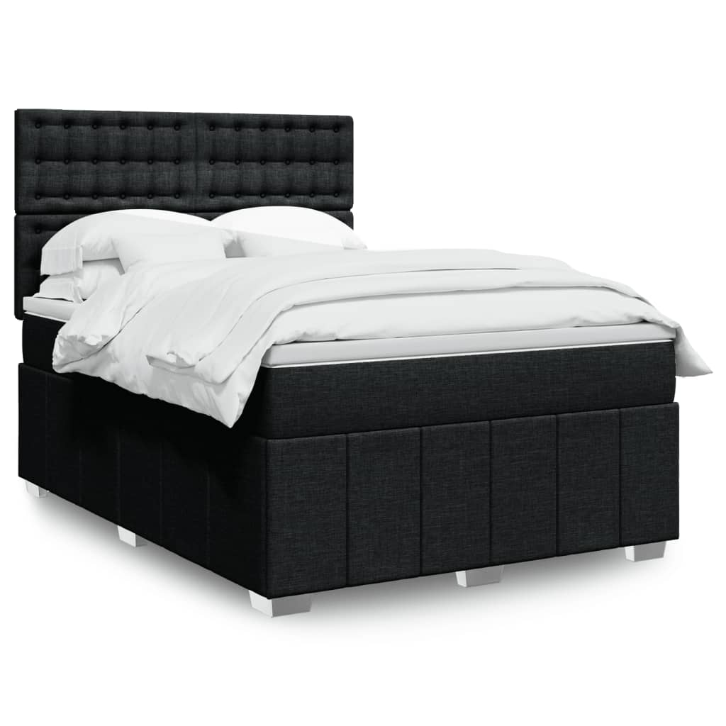 Lit Boxspring Led Avec Matelas Tissu