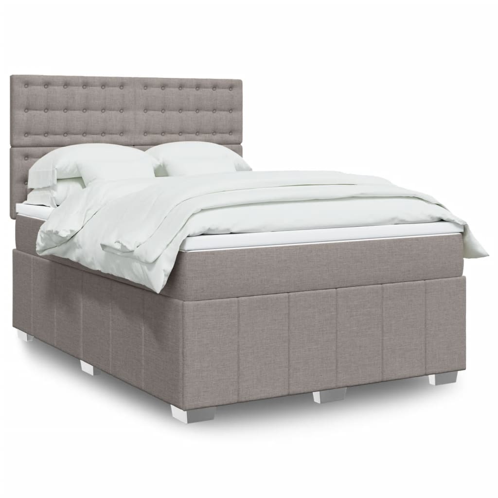 Lit Boxspring Led Avec Matelas Tissu