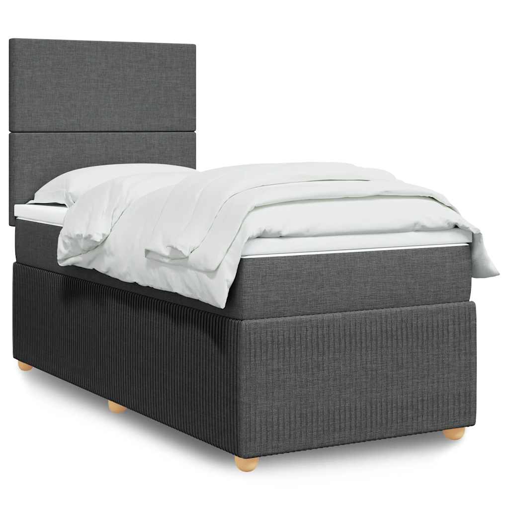 Lit Boxspring Led Avec Matelas Tissu