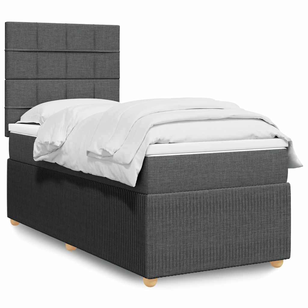 Lit Boxspring Led Avec Matelas Tissu