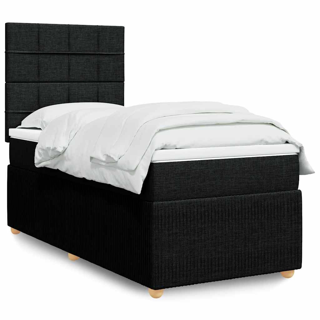 Lit Boxspring Led Avec Matelas Tissu