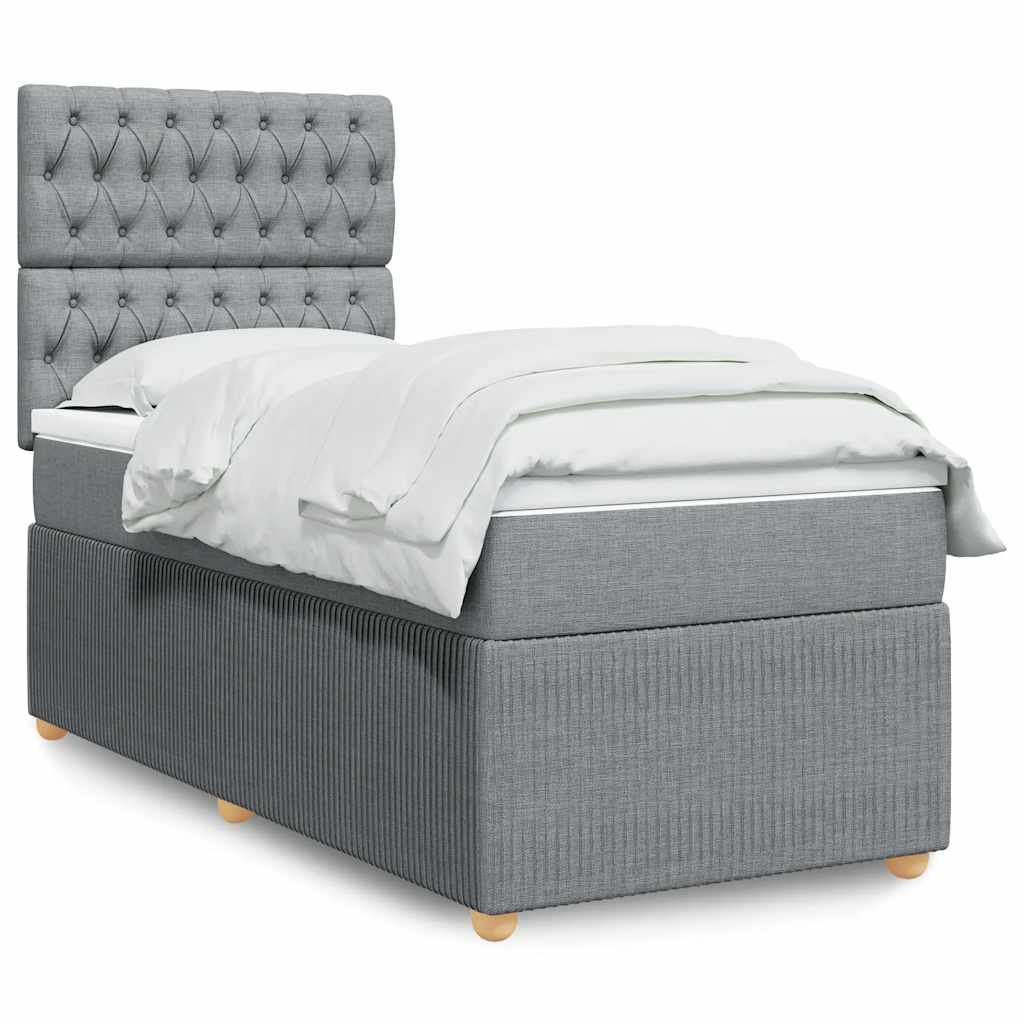 Lit Boxspring Led Avec Matelas Tissu
