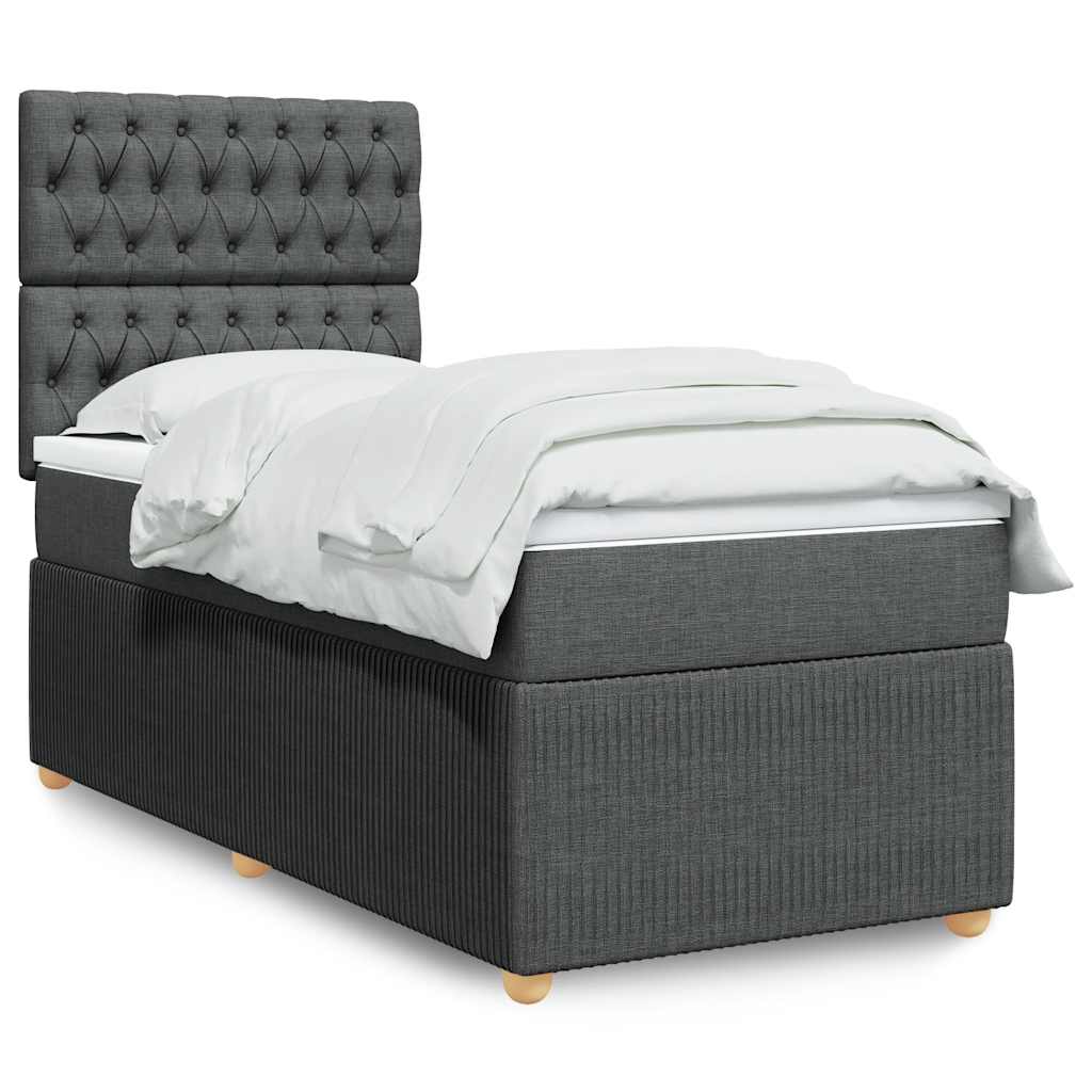 Lit Boxspring Led Avec Matelas Tissu